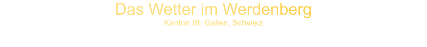 Das Wetter im WerdenbergKanton St. Gallen, Schweiz